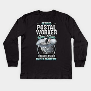 Retired Postal Worker Kids Long Sleeve T-Shirt